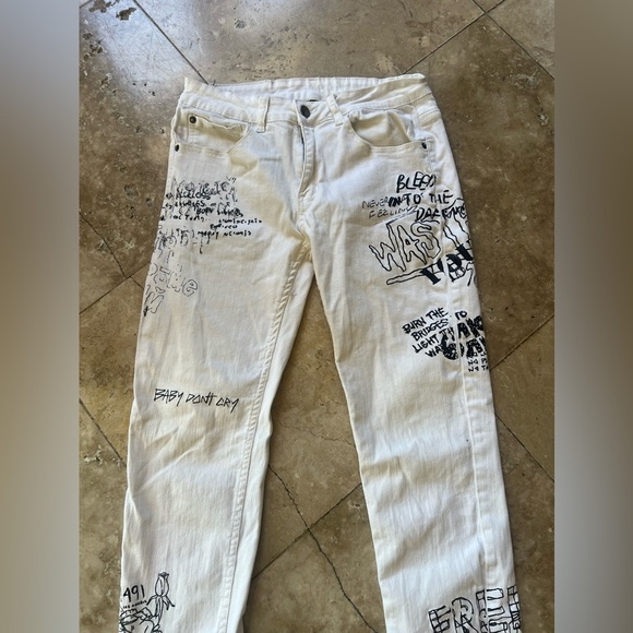 Young and Reckless white printed skinny jeans size 30 good condition - Picture 6 of 13
